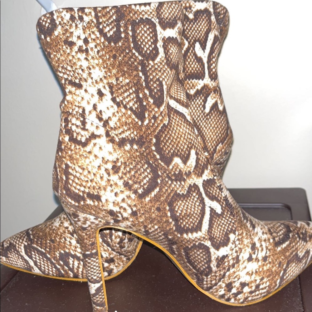 Snake print heels